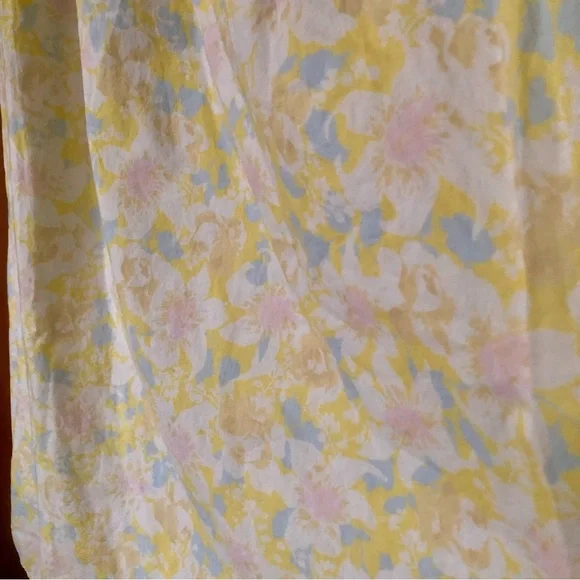 The Nines by HATCH Maternity Yellow Floral Square Neck Midi Sundress Size Medium - Picture 5 of 9